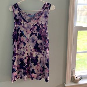 Purple floral tank top